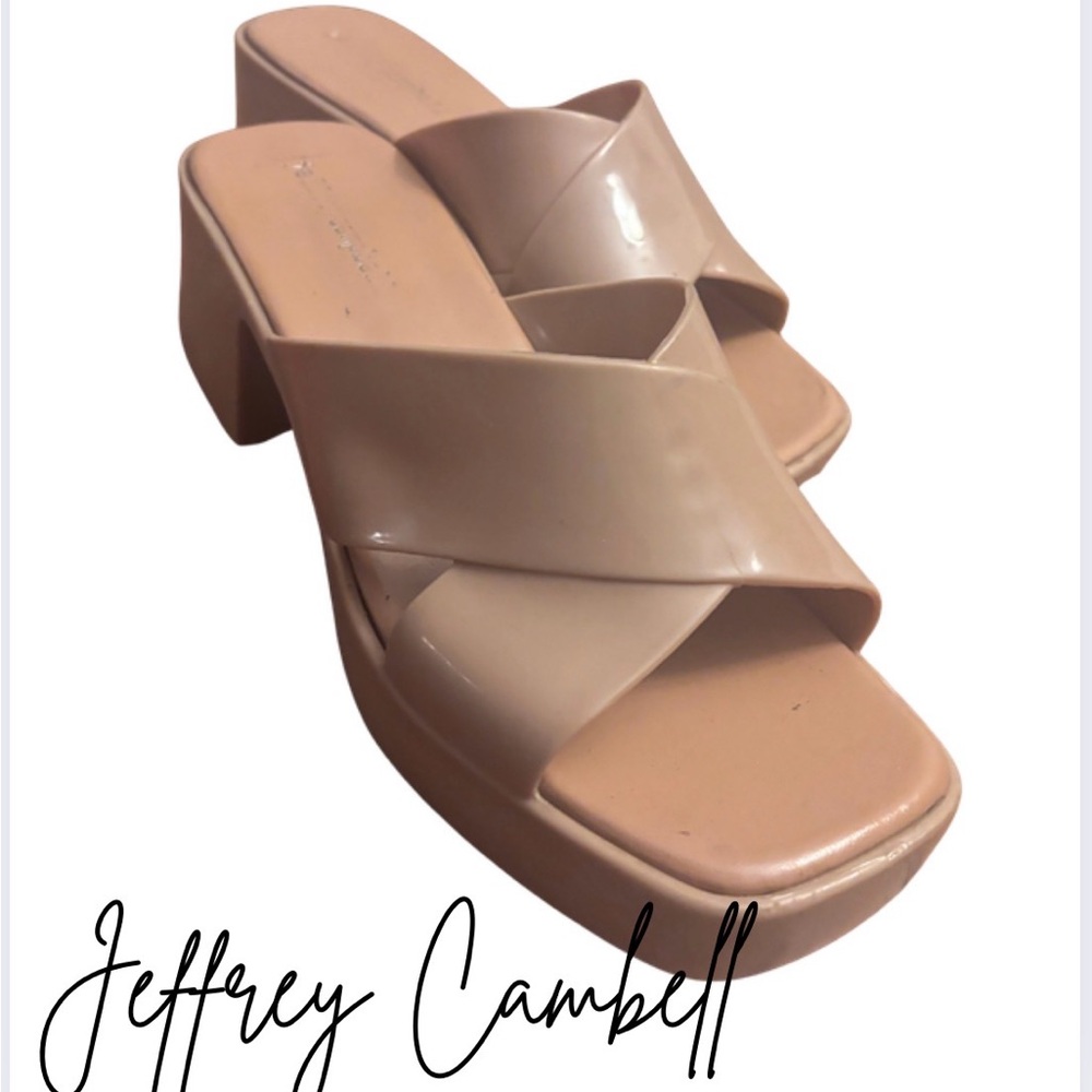 Jeffrey Campbell Nude Platform Sandals Size 7